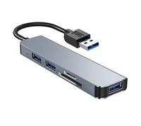 Koanhinn HUB 5 1 USB Portable USB 3.0 + 2 x USB 2.0 + SD + TF Station d'accueil Répartiteur Multiport Adaptateur TU305