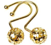 Koanhinn Lot de 12 anneaux de rideau de douche dorés - Anneaux de douche en métal inoxydable