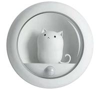 Koanhinn Mignon LED Veilleuses Chat DéTection de LumièRe Automatique Capteur de Mouvement Veilleuse USB Rechargeable Enfants Chambre DéCor de Bureau