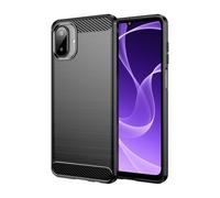 KOARWVC Coque de téléphone pour Samsung Galaxy A07, SM-A075F/DS en fibre de carbone antichoc robuste bouclier en TPU souple pour Samsung Galaxy A07 Noir