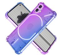 Koarwvc Coque pour rien de téléphone, coque Nothing Phone 1 A063, coque transparente dégradée fine anti-rayures en TPU résistant aux chocs pour rien de téléphone (1) (violet/bleu)