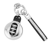 Koaudb Coque de clé de Voiture pour BMW Mini Cooper, Coque Souple en TPU Smart Key avec Cordon Porte-clés pour Mini Cooper F54 Clubman F55 F56 F57 F60 Countryman 3 Boutons Porte-clés (CL-Mn-3-S)