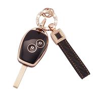 Koaudb Coque de clé pour Voiture pour Clio Kangoo Megane Laguna Modus Dacia Twingo Kangoo 2 Boutons Coque Clé Télécommande Coque de Protector étui carte dacia avec cordon porte-clés(BP-Rnl-2R)
