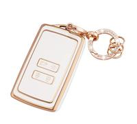 Koaudb Coque de clé pour Voiture pour Clio Megane Koleos Kadjar Talisman Captur Espace Dacia Duster 4 Boutons Coque Clé Télécommande Coque de Protector étui carte dacia avec porte-clés(R-Rnl-W)