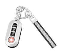 Koaudb Étui pour clé de voiture en TPU compatible avec Fiat 3 boutons 500 500L Brava Bravo Doblo Ducato Fiorino Punto Panda Palio Qubo Scudo Sedici Stilo Lancia Étui pliable pour clé (CL-Fia-S)