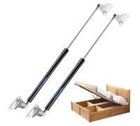 Koaudb Verin Hydraulique de 430MM 668N/68kg avec Supports de montage en L Verin Hydraulique de Coffre Verin a Gaz pour Lit Ottoman Porte Meuble (Poids du couvercle adapté 128-75kg)