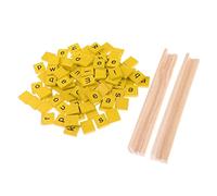 Koautios 100 Carreaux Colorés avec 2 Supports, Plateaux et Socles pour Le Bricolage, La et L'orthographe, Jaune
