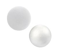 Koautios 2 Boules de Mousse, Boules de Polystyrène Blanc, Boules de Mousse pour Loisirs Créatifs, Décoration pour Anniversaires, 20 cm 25 cm