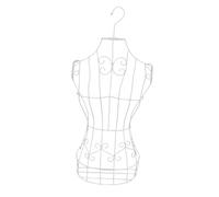 Koautios Mannequin Féminin Demi-Corps, Buste Suspendu, Buste de Robe en Fer, Structure Robuste et Pratique, Idéal pour La Présentation en Magasin et La Décorat, Blanc