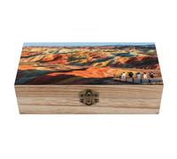 KOAYUBFC Boîte à bijoux en bois colorée faite à la main pour ranger bijoux, pièces de monnaie, cartes tartot, petits trésors