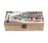 KOAYUBFC Boîte à bijoux en bois faite à la main pour ranger bijoux, pièces de monnaie, cartes tartot, petits trésors