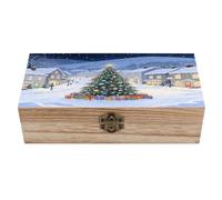 KOAYUBFC Boîte à bijoux en bois faite à la main pour ranger des bijoux, des pièces de monnaie, des cartes tartot, des petits trésors