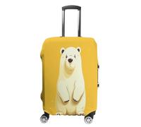 KOAYUBFC Housse de bagage avec motif ours polaire de dessin animé approuvé par la TSA - Élastique et lavable - Anti-rayures, Ours polaire mignon dessin animé, L, Housse pour valise