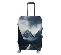 KOAYUBFC Housse de bagage Dark Road to Mountains approuvée par la TSA - Élastique et lavable - Anti-rayures, Dark Road to Mountains, XL, Housse pour valise