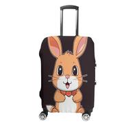 KOAYUBFC Housse de bagage en forme de lapin de dessin animé approuvé par la TSA - Élastique et lavable - Anti-rayures - Housse de protection pour valise, Lapin mignon de dessin animé, M, Housse pour