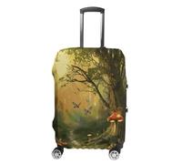 KOAYUBFC Housse de bagage motif forêt avec fées et papillons, elfes, approuvée par la TSA - Élastique et lavable - Anti-rayures, Forêt avec fées Papillons Elfes, L, Housse pour valise