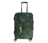 KOAYUBFC Housse de bagage Wear A Green Dress - Approuvée par la TSA - Élastique - Lavable - Anti-rayures - Housse de protection pour valises, Porter une robe verte, S, Housse pour valise