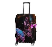 KOAYUBFC Nice Housse de bagage papillon approuvée par la TSA - Élastique et lavable - Anti-rayures - Housse de protection pour bagages de voyage, Joli papillon, XL, Housse pour valise