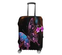 KOAYUBFC Nice Housse de bagage papillon approuvée par la TSA - Élastique et lavable - Anti-rayures - Housse de protection pour bagages de voyage, Joli papillon, XL, Housse pour valise