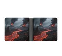 KOAYUBFC Portefeuille fin compact à deux volets, portefeuille Doomsday Wasteland en cuir, portefeuille minimaliste pour homme avec porte-cartes de crédit, fente pour pièces de monnaie, fenêtre