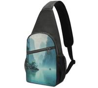 KOAYUBFC Sac à bandoulière pour homme et femme, sac de poitrine, sac à dos à bandoulière pour la vie à la campagne, les sports de plein air, sac de poitrine adapté pour la randonnée, la course, le