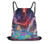 KOAYUBFC Sac de gym avec cordon de serrage pour ressorts chauds volcaniques en tissu, sacs à chaussures pour voyage, camping, travail et fitness