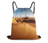 KOAYUBFC Sacs à cordon de serrage Sac de sport étanche Sac de sport Sac de sable dans le désert du Sahara Sacs de loisirs Convient pour le bureau, le pique-nique, le yoga en plein air, les loisirs