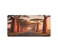 KOAYUBFC Sous-main professionnel surdimensionné avec surface antidérapante multifonction, tapis de souris imprimé Avenue of The Baobabs - Design imperméable pour le travail, les jeux et le bureau