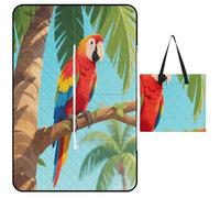 KOAYUBFC Tapis de plage avec imprimé perroquets qui parlent - Tapis de pique-nique extra large - Convient pour les voyages, la randonnée, les festivals de musique, les pelouses, les plages, les