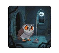KOAYUBFC Tapis de plage avec motif hibou qui attrape des souris - Tapis de pique-nique portable extra large adapté pour les voyages, la randonnée, les festivals de musique, les pelouses, les plages