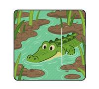KOAYUBFC Tapis de plage imprimé crocodile qui se cache tapis de pique-nique portable extra large adapté pour les voyages, la randonnée, les festivals de musique, les pelouses, les plages, les