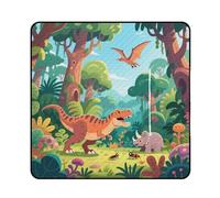 KOAYUBFC Tapis de plage imprimé Jungle de l'ère des dinosaures Tapis de pique-nique portable extra large adapté pour les voyages, la randonnée, les festivals de musique, les pelouses, les plages, les