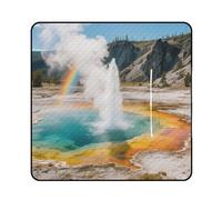 KOAYUBFC Tapis de plage Yellowstone National Park Geysers imprimé portable extra large tapis de pique-nique adapté pour les voyages, la randonnée, les festivals de musique, les pelouses, les plages