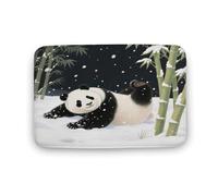 KOAYUBFC Tapis de salle de bain luxueux, doux et moelleux, absorbant, imprimé panda géant jouant pour le sol et la salle de douche