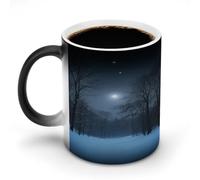 KOAYUBFC Tasse à café de 325 ml à changement de couleur nocturne, tasses à café à changement de chaleur avec poignée, tasse magique sensible à la chaleur pour homme et femme, tasse amusante en
