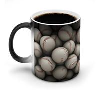 KOAYUBFC Tasse à café de 325 ml avec motif de baseball changeant de couleur, tasses à café à changement de chaleur avec poignée, tasse magique sensible à la chaleur pour homme et femme, tasse amusante