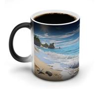 KOAYUBFC Tasse à café de 325 ml - Tasse à café à changement de couleur avec poignée - Sensible à la chaleur - Tasse magique pour homme et femme - Tasse amusante en céramique pour thé, latte, lait