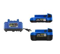 Kobalt Lot de 2 Batteries au Lithium pour Outils électriques 24 V Max 2 A Heures et 4 A Heures (Chargeur Inclus)