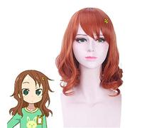 Kobayashi-san Chi pas de femme de chambre Dragon Caichuan Lizi Cosplay perruque marron et rouge court bouclés synthétique cheveux Halloween fête perruques + bonnet de perruque