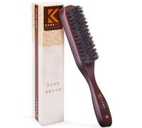 Kobe Pro - Brosse professionnelle en bois pour barbe et décoloration - 100 % poils de sanglier dans un corps en bois foncé - Parfait pour estomper et coiffer la barbe