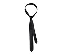 Kobeleen Cravate longue pour femmes, écharpe fine, uniforme JK, cravate fine, couleur unie, cravate unie, cravate formelle noire
