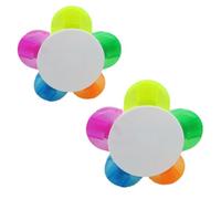 Kobeleen Lot de 10 surligneurs fluorescents 5 en 1 en forme de fleur pour scrapbooking journal intime