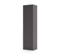 Bibliothèque loni 160 x 40 cm - gris, caisson fermé