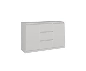 KOBI Commode Moderne 2D3S 120 cm - Commode pour Le Salon avec tiroirs et étagères, Meuble pour la Chambre à Coucher ou la pièce, sans poignée, Minimaliste, Panneau stratifié, Fabrication Polonaise