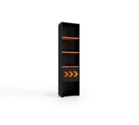 Bibliothèque LEVEL UP 197x52 Noir/Orange