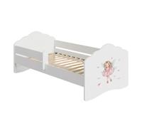 KOBI Lit bébé Vague avec barrière de sécurité pour chambre d'enfant, design moderne en forme de vague