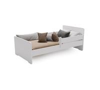KOBI Lit d'enfant Max 70x140 Rail, Cadre, Blanc, Classique, pour Chambre d'enfant, Fille, garçon, Set Complet pour Chambre d'enfant