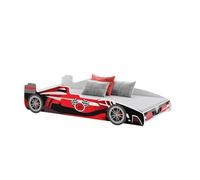 KOBI Lit Enfant FORMULA Rouge 160x80 Lit Voiture pour Chambre Enfant Garçon
