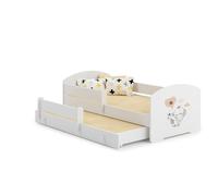 Kobi Lit Enfant LUK 160x80 Elephant gigogne avec Matelas