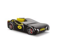 KOBI Lit Enfant Spider Bat Car | Multicolore | Thème Super-héros | Lit Enfants Garcon Fille | avec Sommie (BATCAR/Black, 140x70)